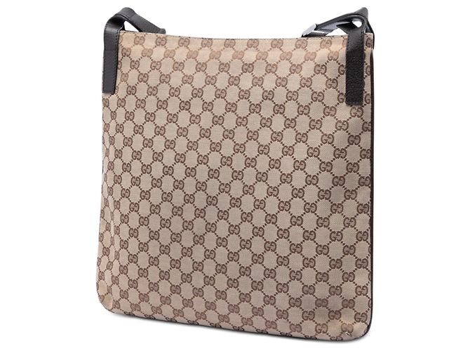 Borsa a tracolla Gucci in tela GG beige - vista 2