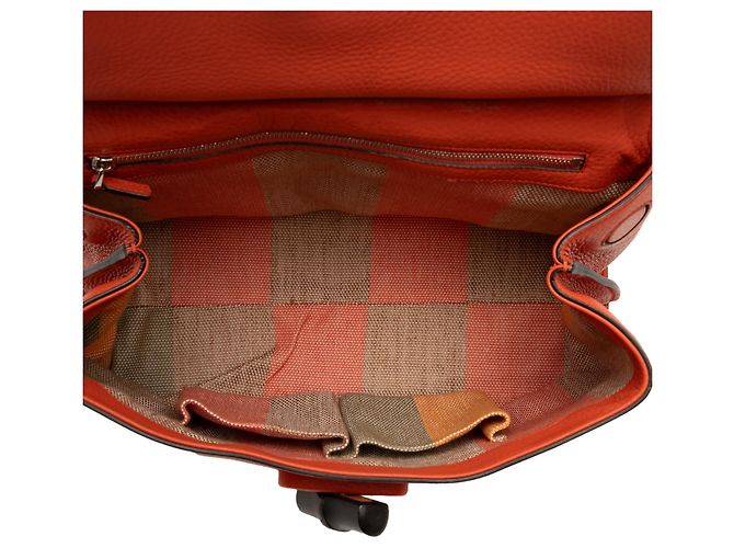 Borsa Gucci Orange Medium in pelle di vitello Bamboo Daily Satchel Arancione - vista 4