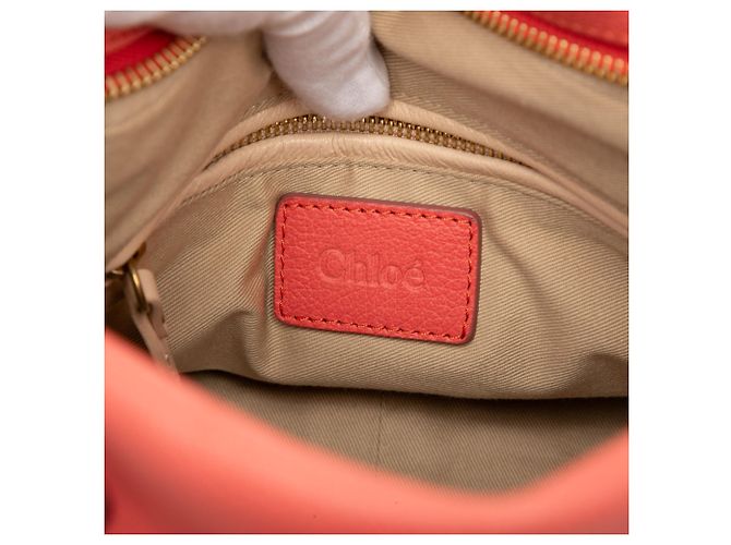 Borsa Paraty media in pelle arancione Chloé Pesca - vista 5