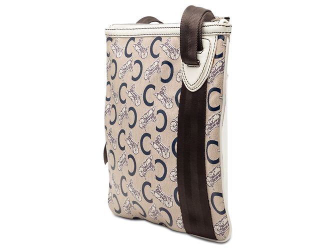 Céline Celine Beiger C Carriage beschichteter Canvas Umhängetasche - Ansicht 2