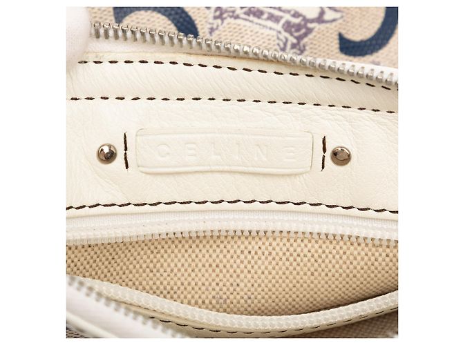 Céline Celine Beiger C Carriage beschichteter Canvas Umhängetasche - Ansicht 5