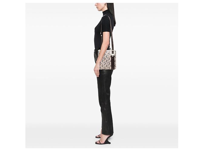 Céline Celine Beiger C Carriage beschichteter Canvas Umhängetasche - Ansicht 7