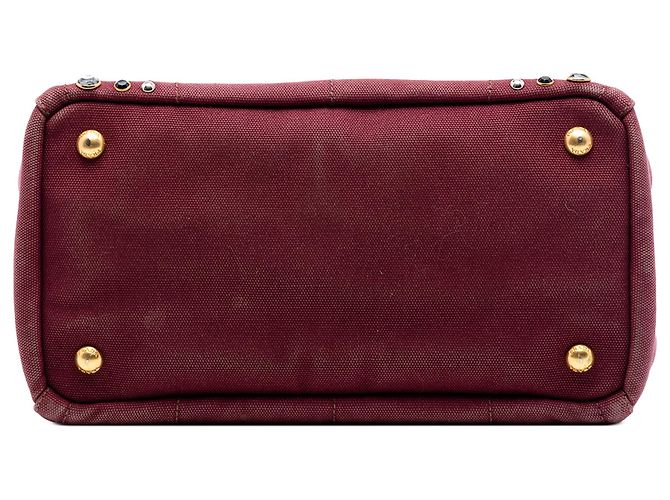 Prada Rote kleine Canapa Bijoux-Handtasche Bordeaux - Ansicht 3