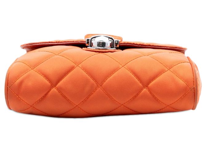 Prada Arancione Impuntu Tessuto Catena Crossbody - vista 3