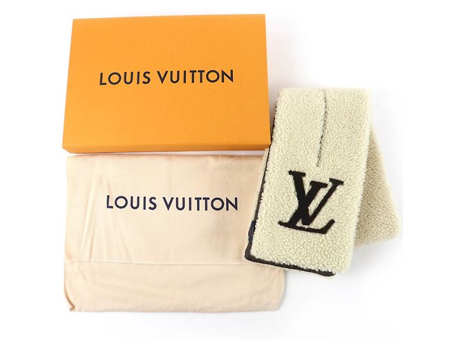 Sciarpa Tippet in avorio Louis Vuitton Crudo - vista 2