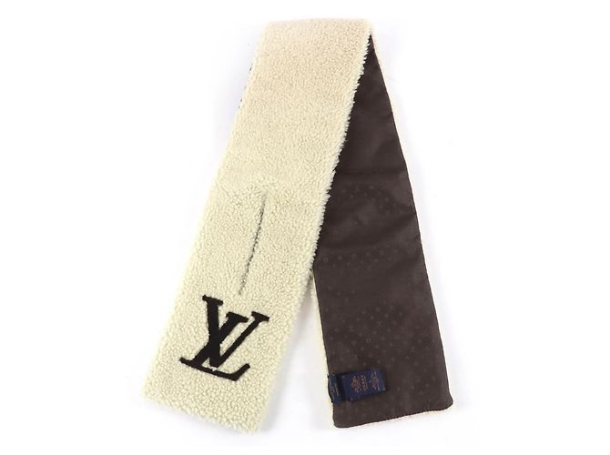 Sciarpa Tippet in avorio Louis Vuitton Crudo - vista 4