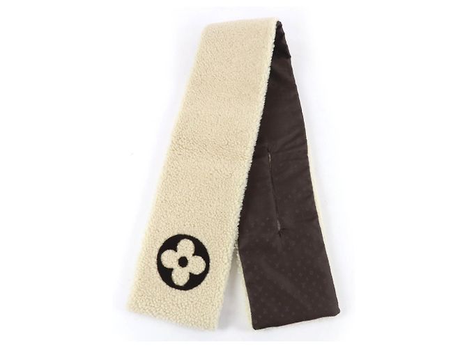 Sciarpa Tippet in avorio Louis Vuitton Crudo - vista 5