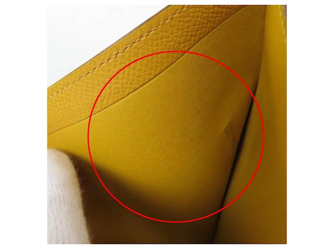 Hermès Billetera Compacta Bearn Hermes Amarillo - vista 10