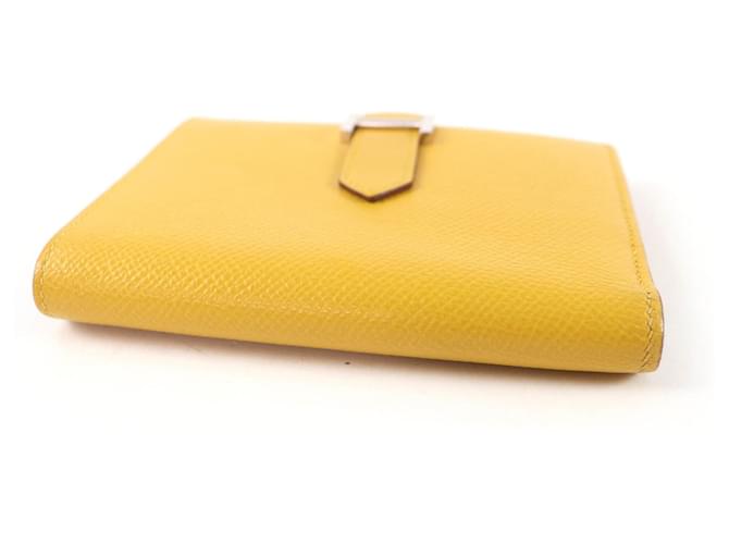 Hermès Billetera Compacta Bearn Hermes Amarillo - vista 3