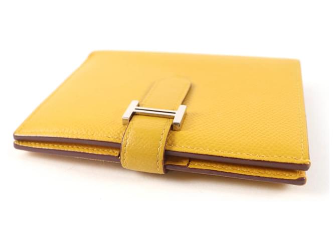 Hermès Billetera Compacta Bearn Hermes Amarillo - vista 4