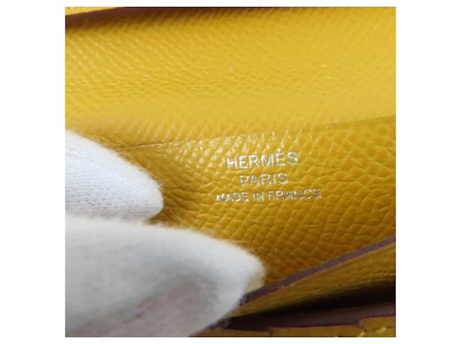 Hermès Billetera Compacta Bearn Hermes Amarillo - vista 7