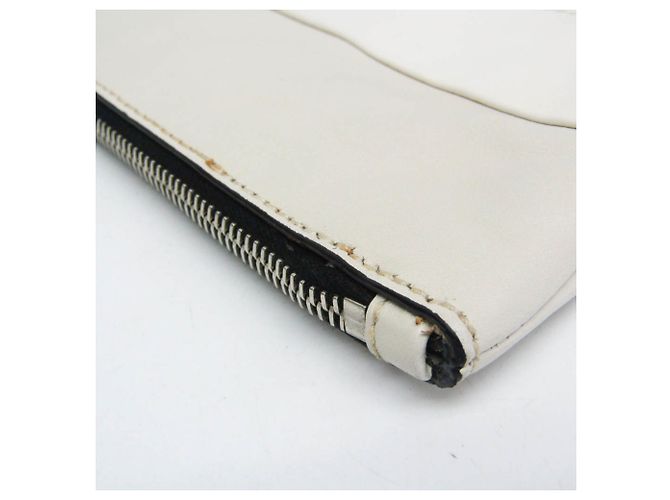 Miu Miu Damen Leder Clutch in Grau und Hellbeige - Ansicht 8