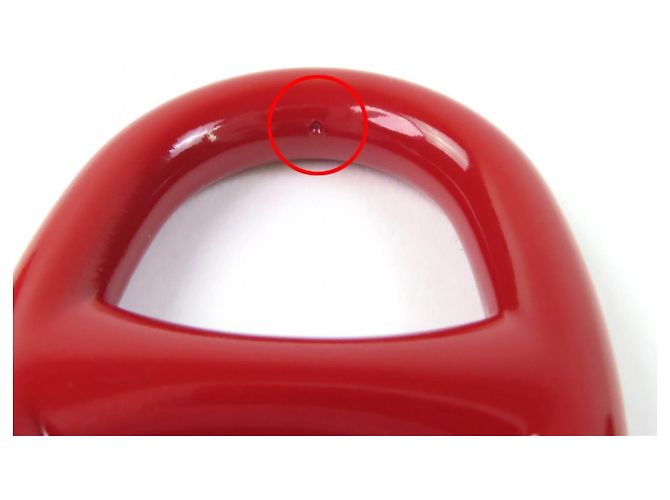 Schalring Chaine d'Ancre aus rotem Metall mit Hermès-Logo - Ansicht 7