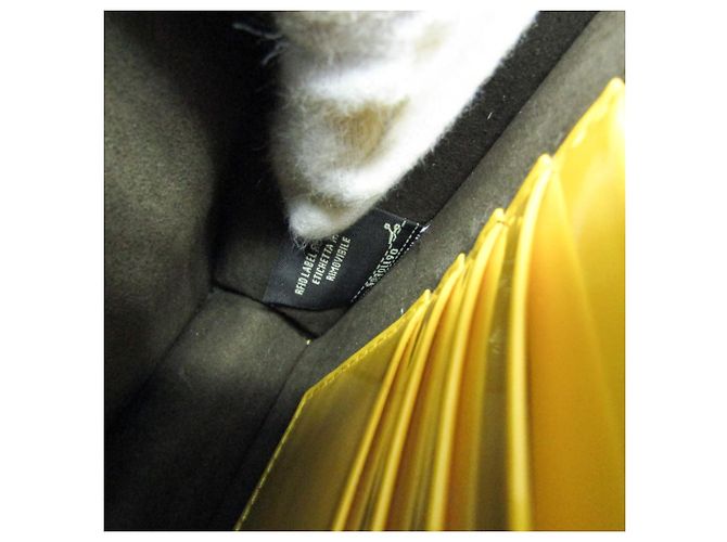 Borsa a spalla in pelle donna Fendi Calligraphy 8BT317 Giallo - vista 15