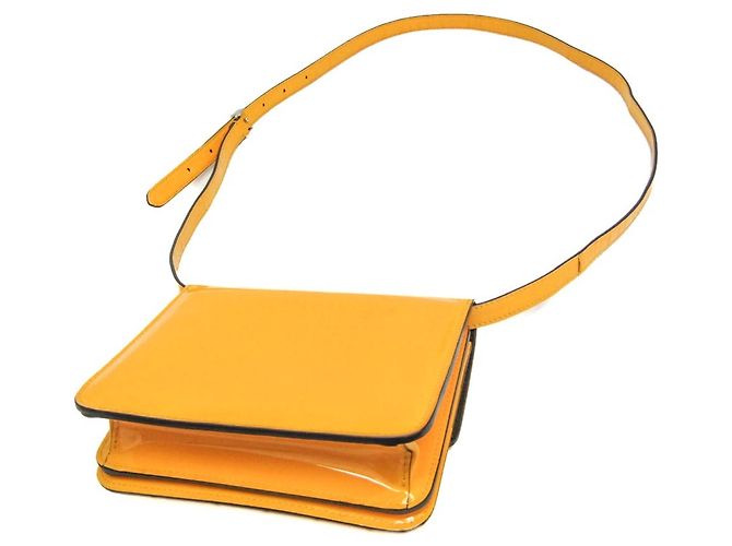 Borsa a spalla in pelle donna Fendi Calligraphy 8BT317 Giallo - vista 2