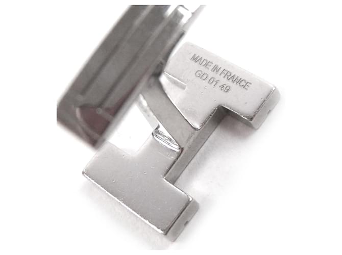 Gemelli in argento con design H-Logo di Hermès - vista 5