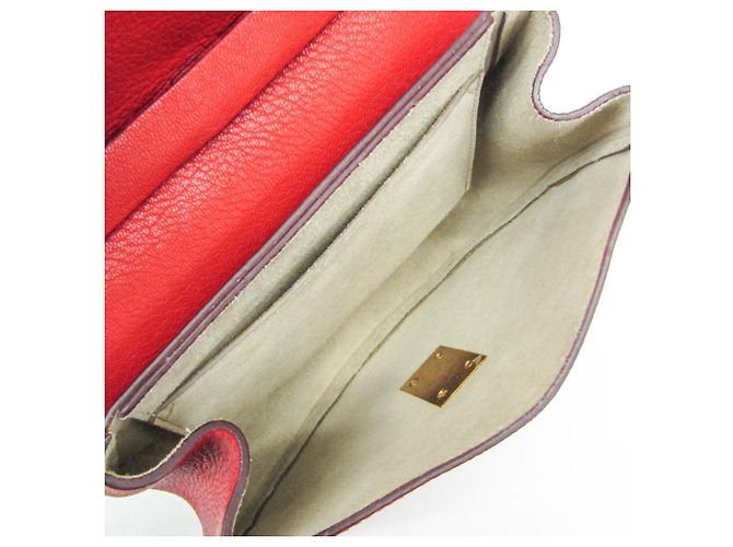 Borsa a spalla in pelle Chloé Drew 3S1031 per donna Rosso - vista 4