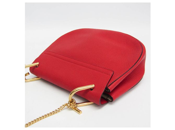 Borsa a spalla in pelle Chloé Drew 3S1031 per donna Rosso - vista 6