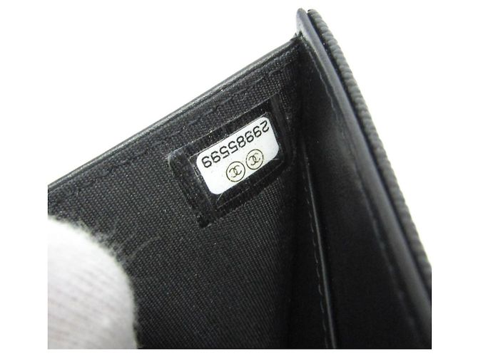 Portafoglio tri-fold da donna Chanel Coco Mark in nero - vista 12
