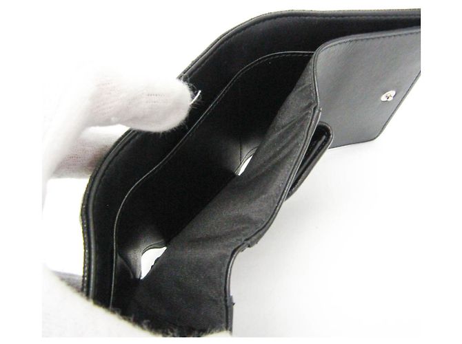Portafoglio tri-fold da donna Chanel Coco Mark in nero - vista 8