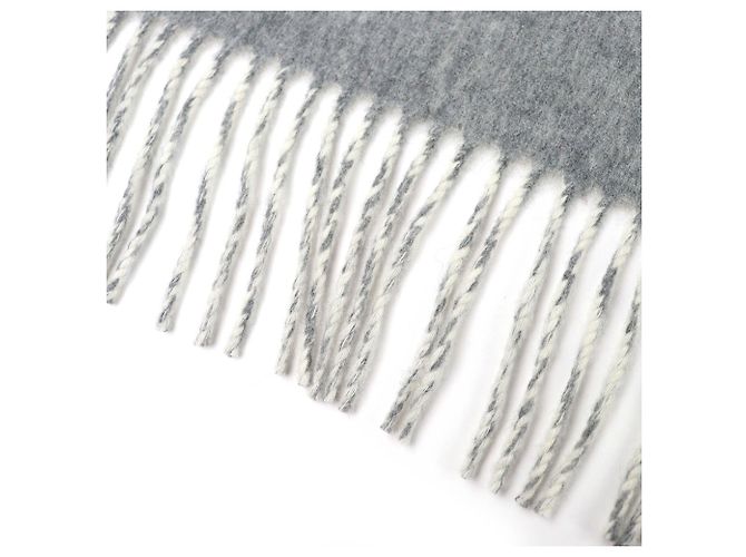 Grau Cashmere Doppelgesicht Schal von Hermès Braun - Ansicht 5