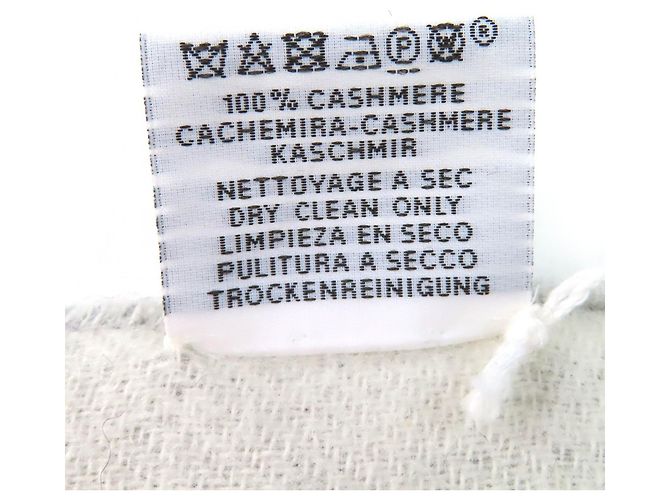 Grau Cashmere Doppelgesicht Schal von Hermès Braun - Ansicht 8