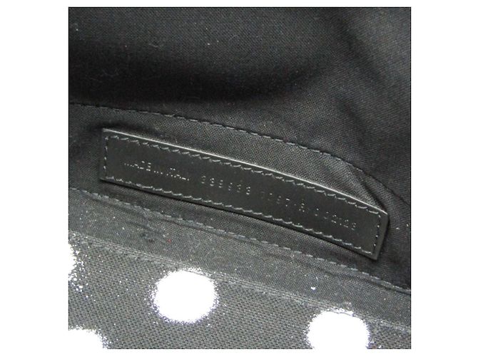 Everyday Balenciaga Navy Cabas S Dot Print Handtasche Schwarz Weiß - Ansicht 17
