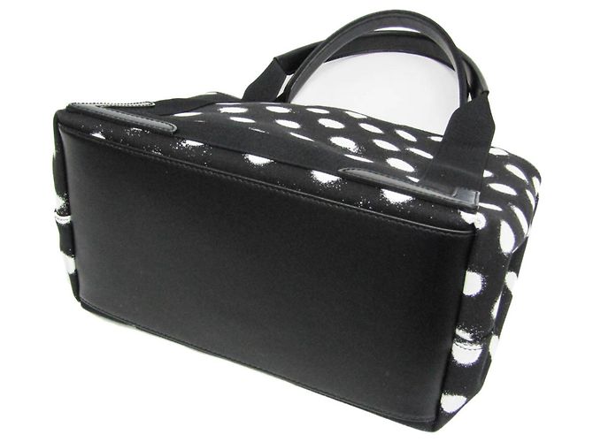Everyday Balenciaga Navy Cabas S Dot Print Handtasche Schwarz Weiß - Ansicht 2