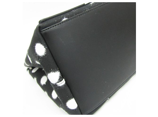 Everyday Balenciaga Navy Cabas S Dot Print Handtasche Schwarz Weiß - Ansicht 5