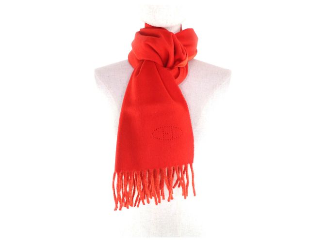 Stola reversibile in cashmere 100% Hermès Arancione - vista 4