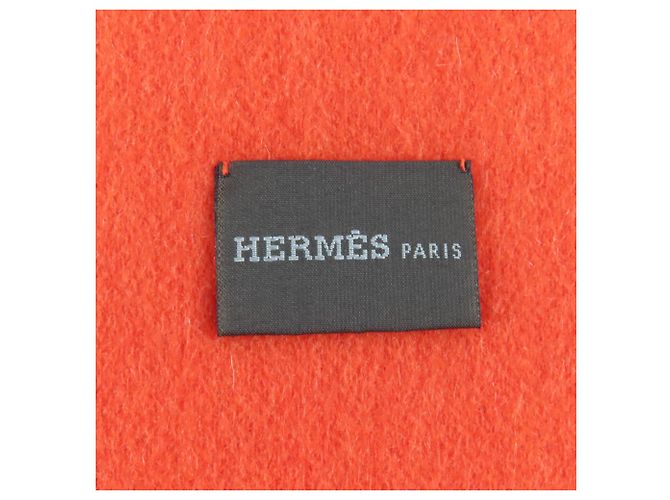 Stola reversibile in cashmere 100% Hermès Arancione - vista 8