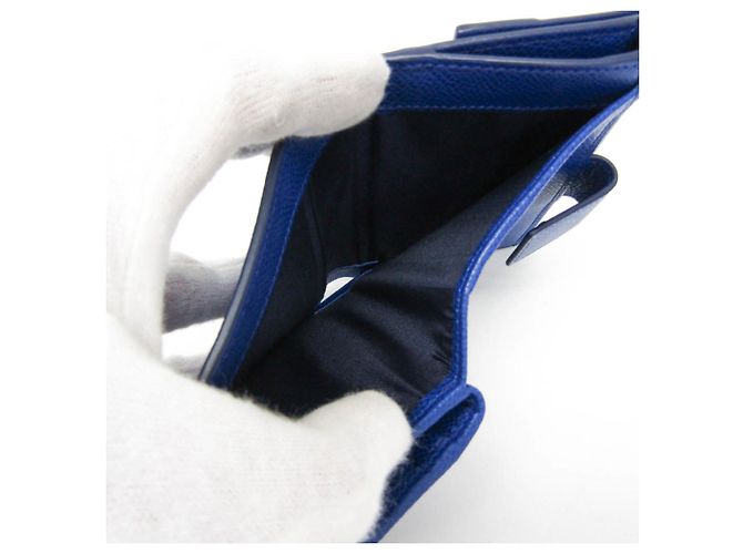 Cartera de cuero azul Vara de Salvatore Ferragamo - vista 10