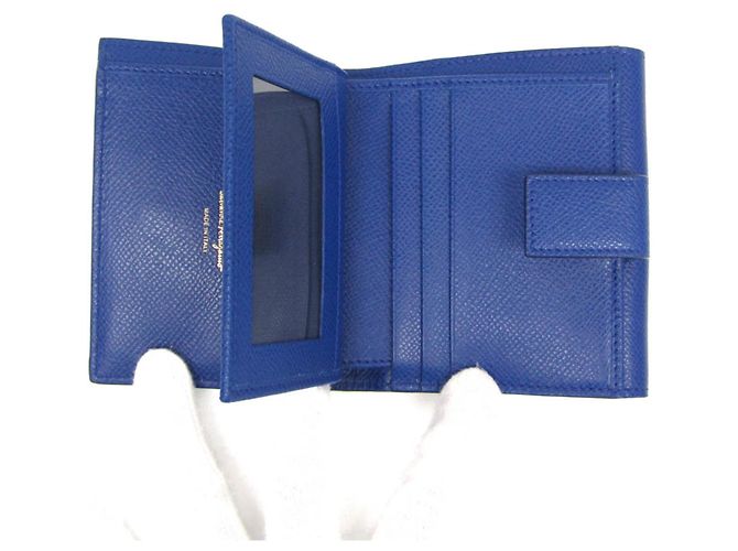 Cartera de cuero azul Vara de Salvatore Ferragamo - vista 4