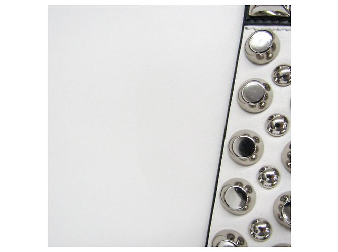 Borsa in pelle da donna Prada Electra Studs 1BD120 Bianco - vista 10