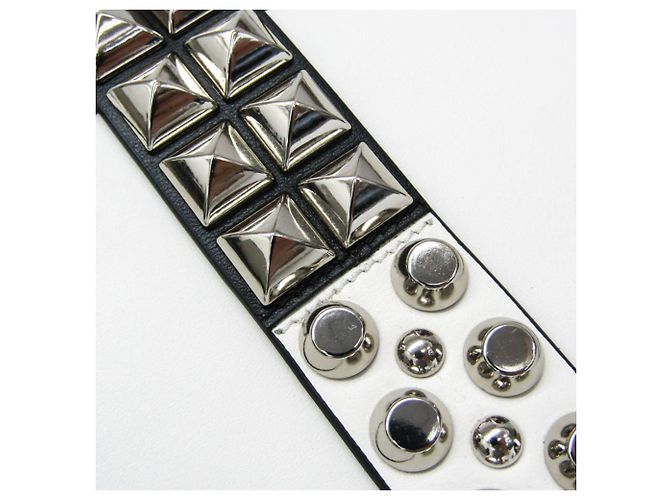 Borsa in pelle da donna Prada Electra Studs 1BD120 Bianco - vista 11