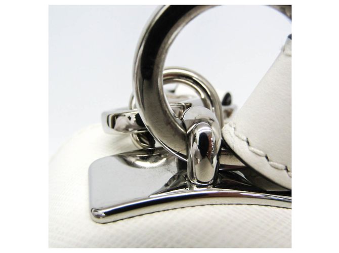 Borsa in pelle da donna Prada Electra Studs 1BD120 Bianco - vista 13