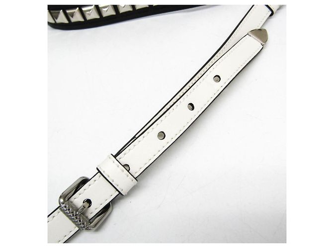 Borsa in pelle da donna Prada Electra Studs 1BD120 Bianco - vista 15