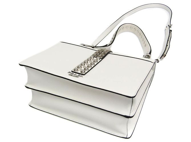 Borsa in pelle da donna Prada Electra Studs 1BD120 Bianco - vista 3