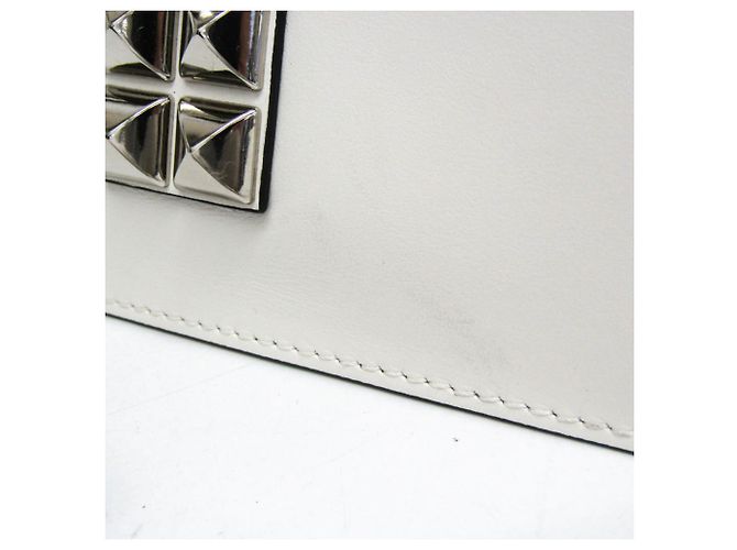 Borsa in pelle da donna Prada Electra Studs 1BD120 Bianco - vista 8