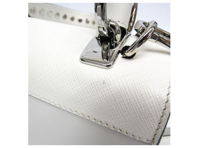 Borsa in pelle da donna Prada Electra Studs 1BD120 Bianco - vista 9