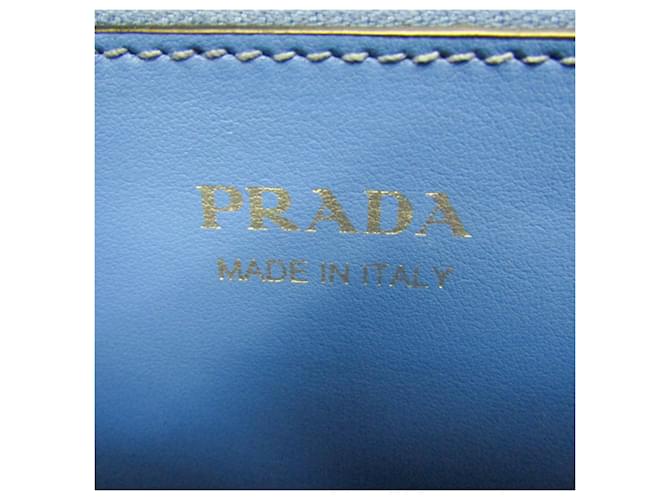 Borsa a Spalla in Pelle Prada Electra Studs Blu - vista 16