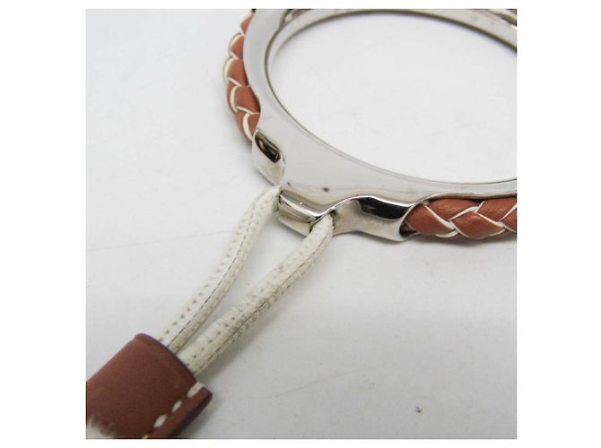 Hermès Collana Pendente Tresse Grand Kyoto Hermes Loop Marrone Bianco - vista 6