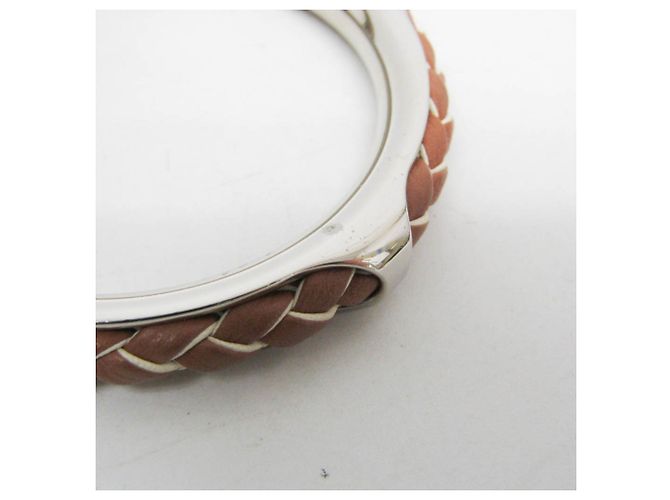 Hermès Collana Pendente Tresse Grand Kyoto Hermes Loop Marrone Bianco - vista 8