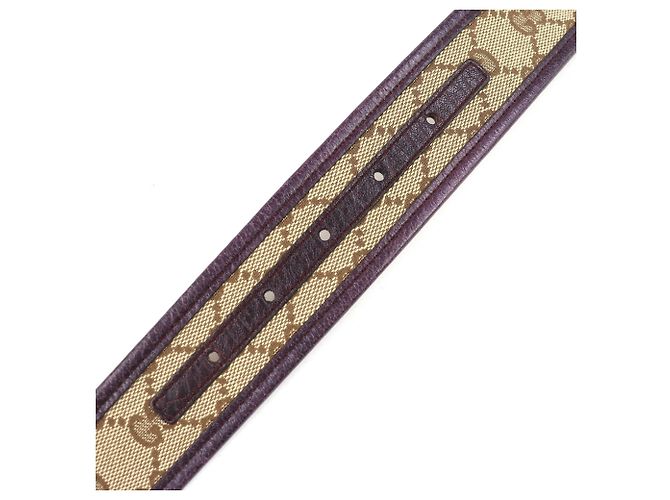 Cinturón de lona GG con detalles de cuero Bamboo de Gucci - vista 6