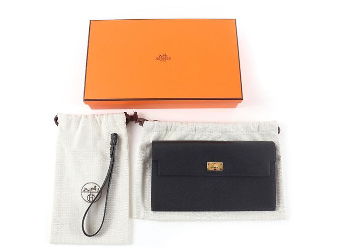 Cartera Larga Kelly de Hermès Negro - vista 2