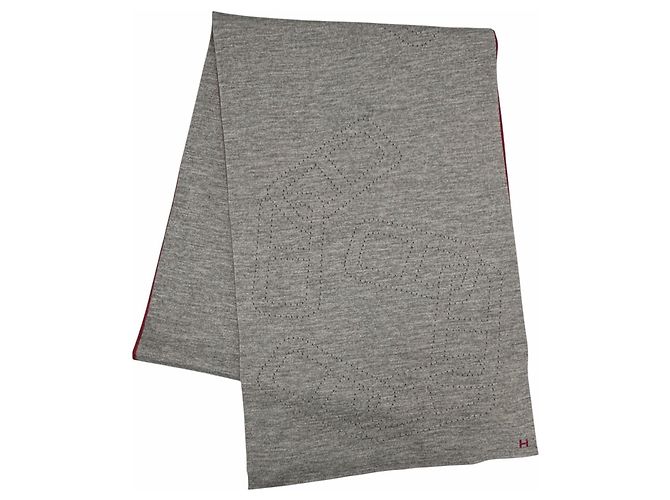 Sciarpa reversibile in cashmere e seta Allertour di Hermès Marrone Bordò - vista 3