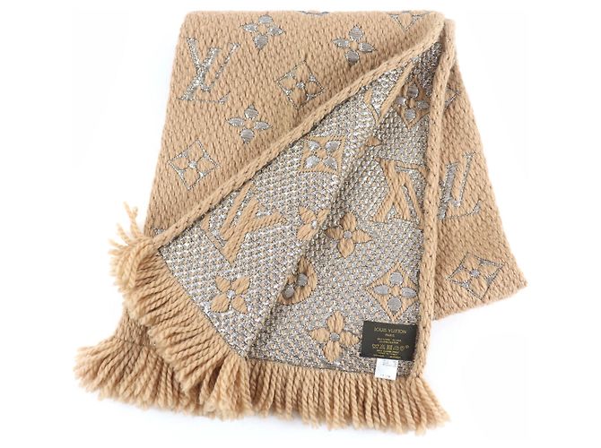 Sciarpa Logomania Shine Louis Vuitton Beige - vista 2