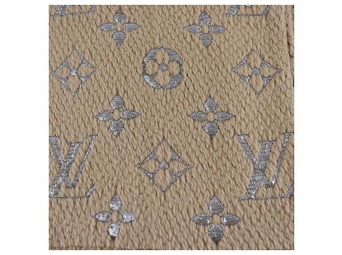 Sciarpa Logomania Shine Louis Vuitton Beige - vista 4