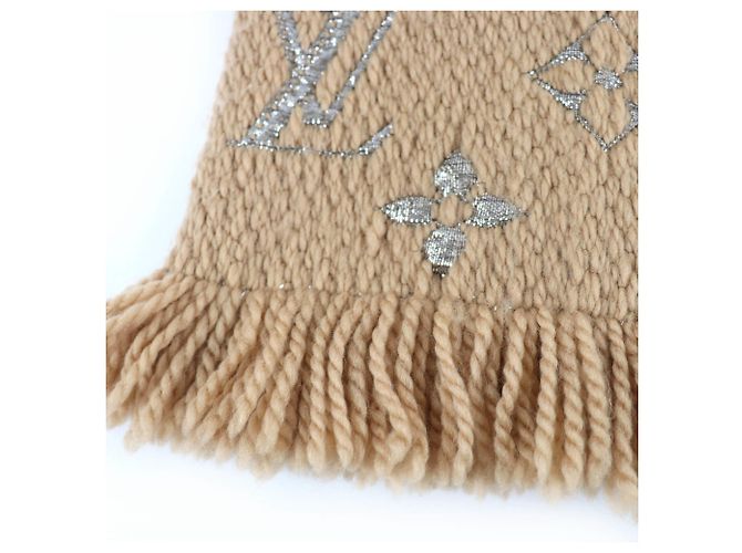 Sciarpa Logomania Shine Louis Vuitton Beige - vista 5
