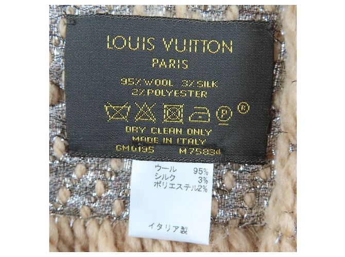Sciarpa Logomania Shine Louis Vuitton Beige - vista 6